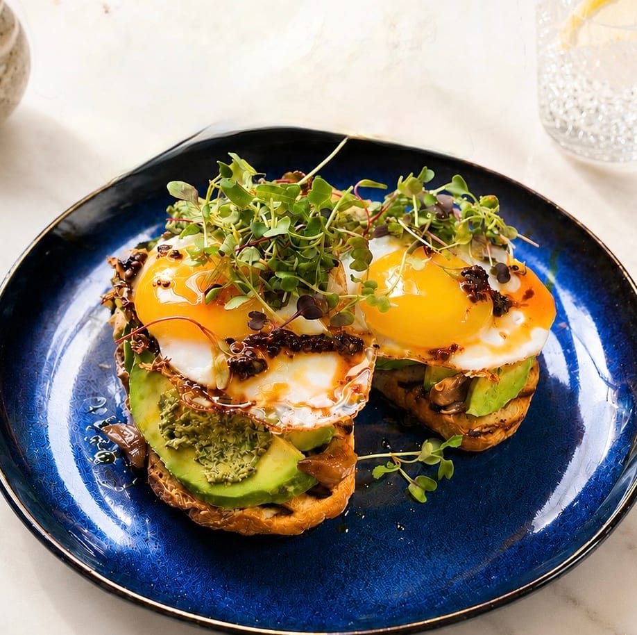 Duck Egg & Wild Ramp Tartine.