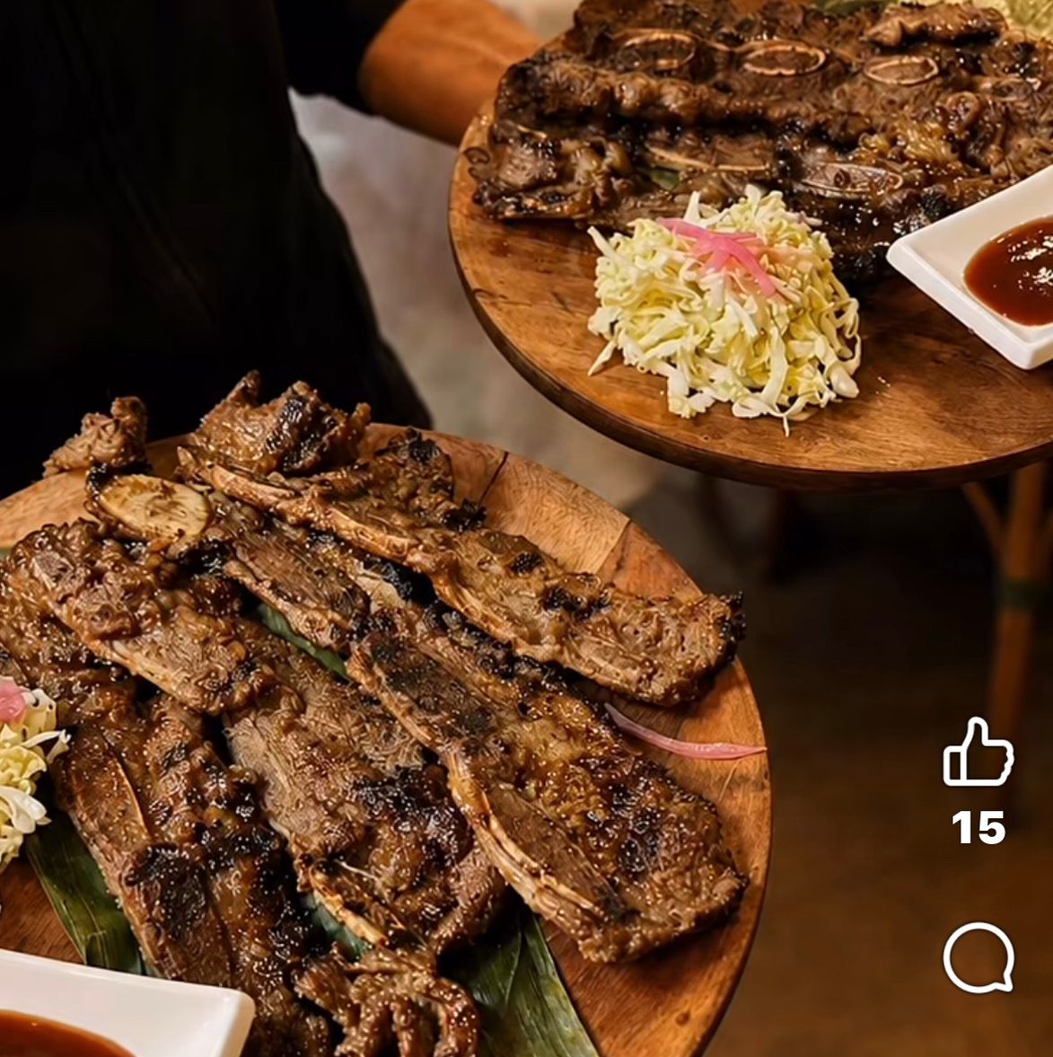 KOREAN GRILLED GALBI SHORT RIBS.