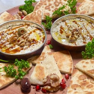 Hummus and Baba Ganoush