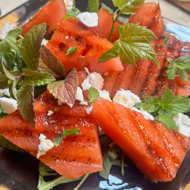 Grilled Watermelon Salad (V) & (GF).
