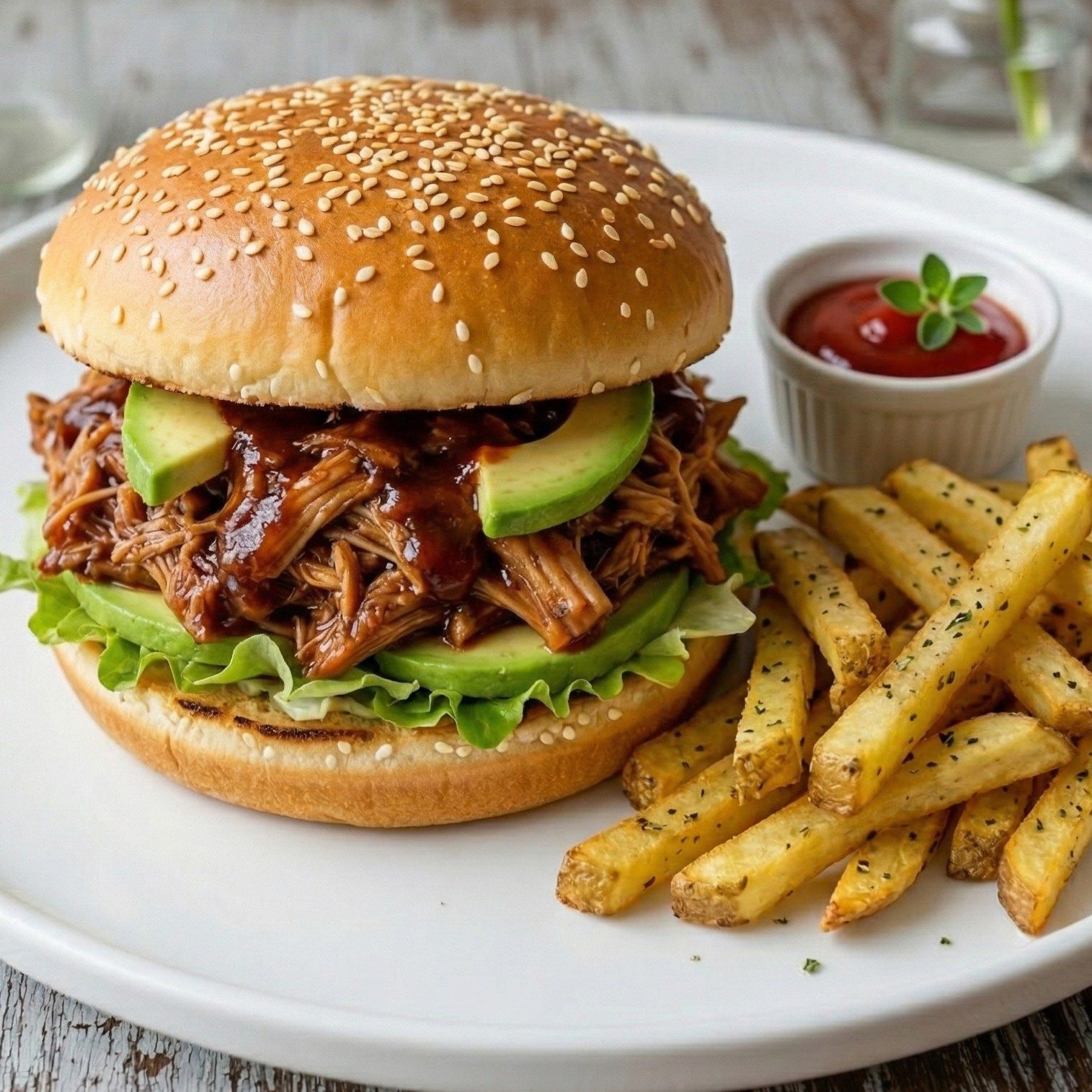 Pulled Jackfruit Sandwich.