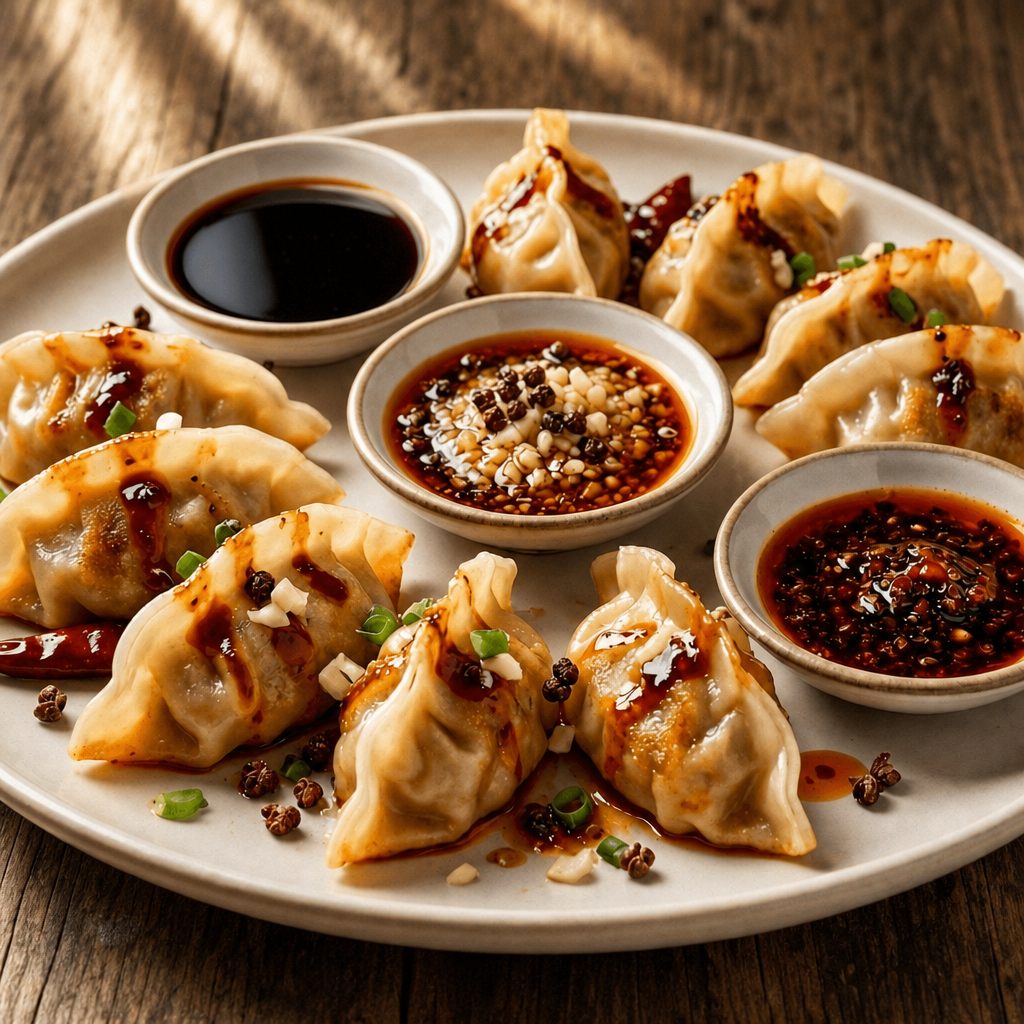 Kimchi Dumplings.