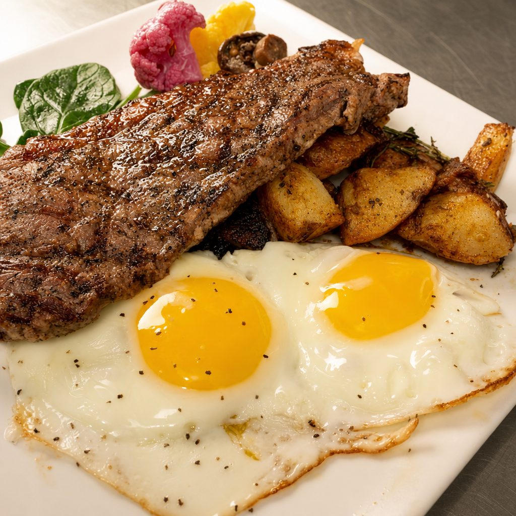 Steak and Eggs.