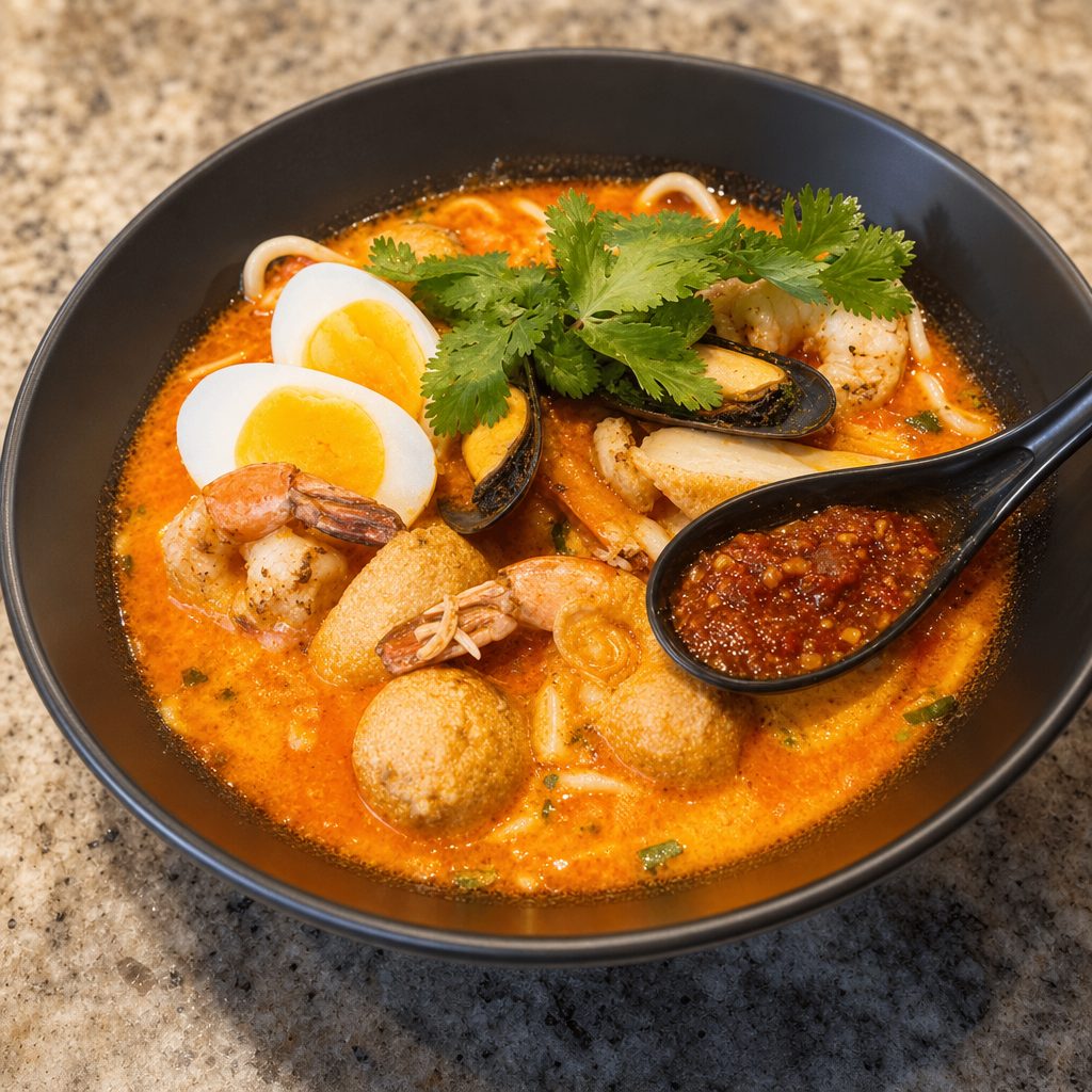 Seafood Laksa.